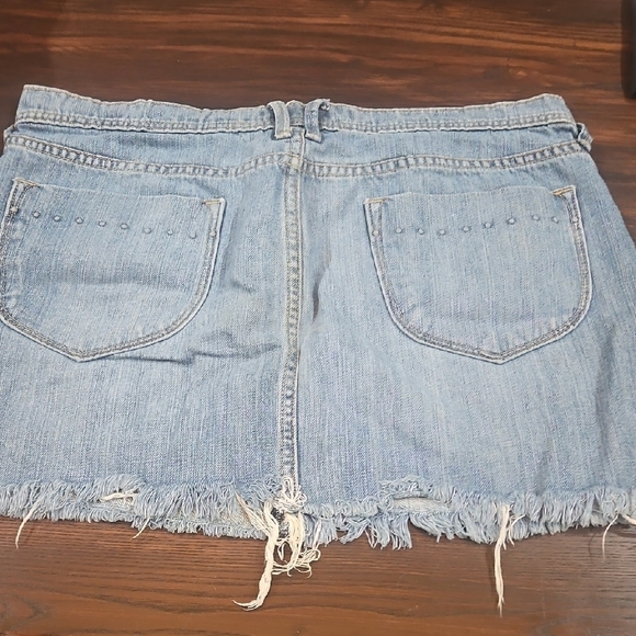Old Navy Blue Mini Skirt Casual Denim - Picture 3 of 3